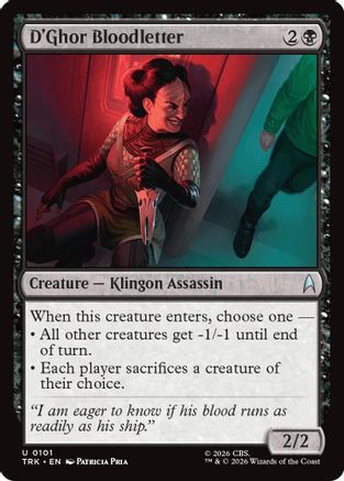D'Ghor Bloodletter (TRK-101) - Star Trek Foil - Wizards of the Coast - Card Brawlers | Quebec | Canada |