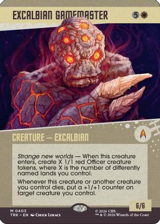Excalbian Gamemaster (Showcase) (TRK-403) - Star Trek - Wizards of the Coast - Card Brawlers | Quebec | Canada |