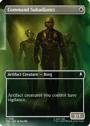 Command Subadjunct (Borderless) (TRK-341) - Star Trek Foil - Wizards of the Coast - Card Brawlers | Quebec | Canada |
