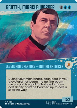 Scotty, Miracle Worker (Showcase) (Surge Foil) (TRK-537) - Star Trek Foil - Wizards of the Coast - Card Brawlers | Quebec | Canada |