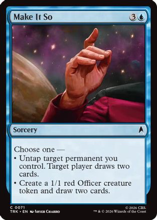 Make It So (TRK-071) - Star Trek Foil - Wizards of the Coast - Card Brawlers | Quebec | Canada |