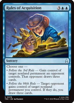 Rules of Acquisition (TRK-078) - Star Trek - Wizards of the Coast - Card Brawlers | Quebec | Canada |