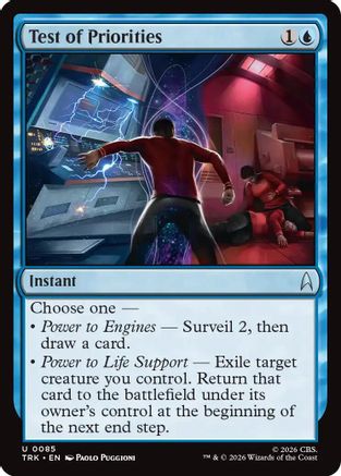 Test of Priorities (TRK-085) - Star Trek Foil - Wizards of the Coast - Card Brawlers | Quebec | Canada |