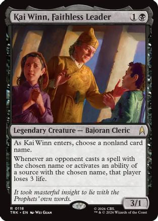 Kai Winn, Faithless Leader (TRK-118) - Star Trek Foil - Wizards of the Coast - Card Brawlers | Quebec | Canada |