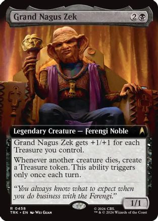 Grand Nagus Zek (Extended Art) (TRK-458) - Star Trek Foil - Wizards of the Coast - Card Brawlers | Quebec | Canada |
