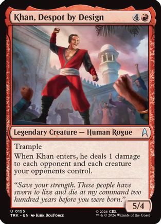 Khan, Despot by Design (TRK-155) - Star Trek Foil - Wizards of the Coast - Card Brawlers | Quebec | Canada |