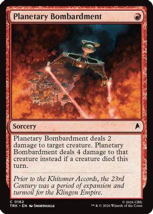 Planetary Bombardment (TRK-162) - Star Trek Foil - Wizards of the Coast - Card Brawlers | Quebec | Canada |
