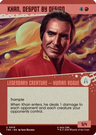 Khan, Despot by Design (Showcase) (TRK-419) - Star Trek Foil - Wizards of the Coast - Card Brawlers | Quebec | Canada |