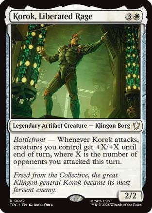 Korok, Liberated Rage (TRC-022) - Commander: Star Trek - Wizards of the Coast - Card Brawlers | Quebec | Canada |