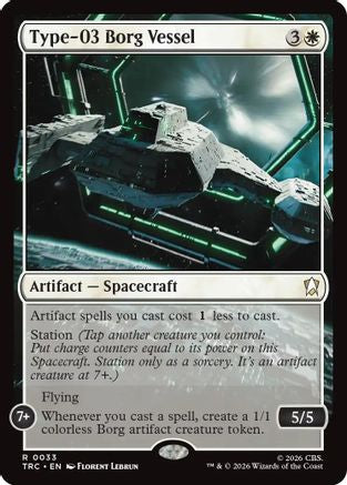 Type-03 Borg Vessel (Surge Foil) (TRC-033) - Commander: Star Trek Foil - Wizards of the Coast - Card Brawlers | Quebec | Canada |