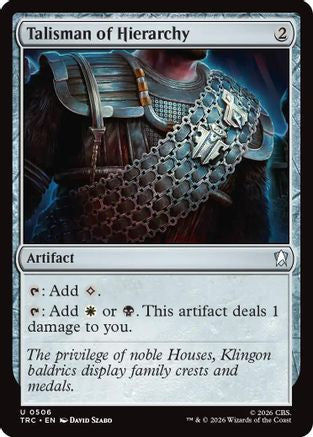 Talisman of Hierarchy (TRC-506) - Commander: Star Trek - Wizards of the Coast - Card Brawlers | Quebec | Canada |