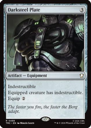 Darksteel Plate (Surge Foil) (TRC-488) - Commander: Star Trek Foil - Wizards of the Coast - Card Brawlers | Quebec | Canada |