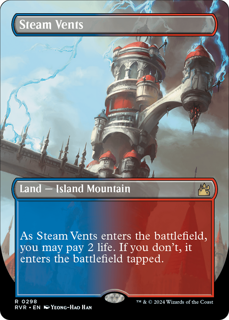 Steam Vents (Borderless) [Ravnica Remastered] - Magic: The Gathering - Card Brawlers | Quebec | Canada |