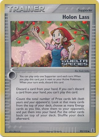 Holon Lass (92/113) (Stamped) [EX: Delta Species] - Pokémon - Card Brawlers | Quebec | Canada |
