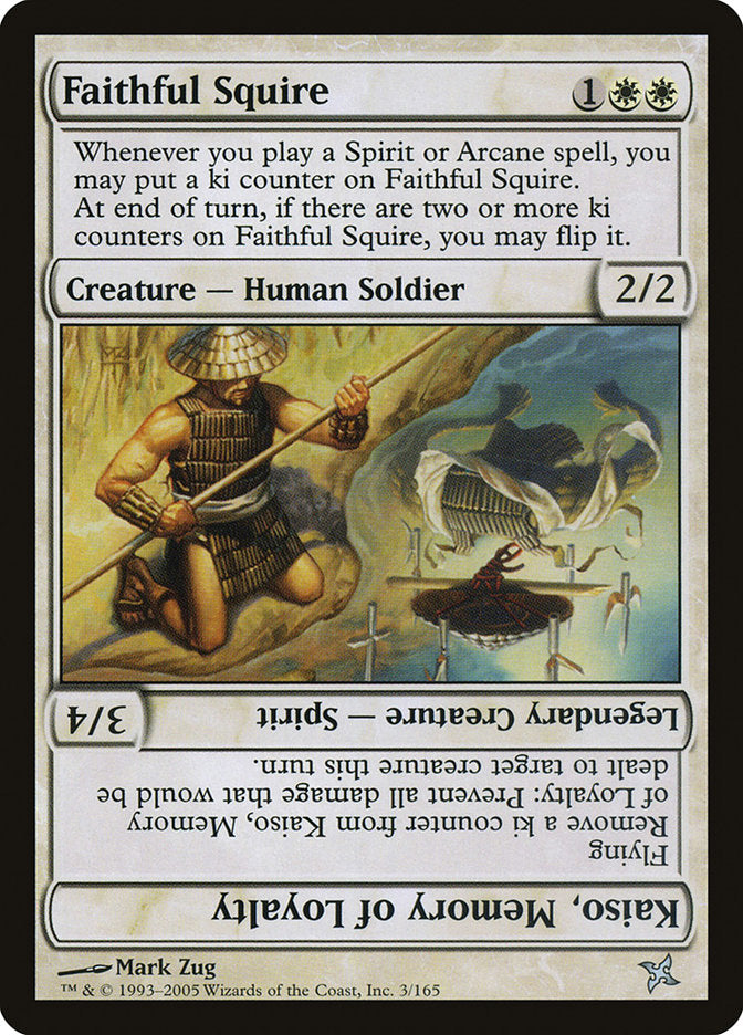 Faithful Squire // Kaiso, Memory of Loyalty [Betrayers of Kamigawa] - Magic: The Gathering - Card Brawlers | Quebec | Canada |