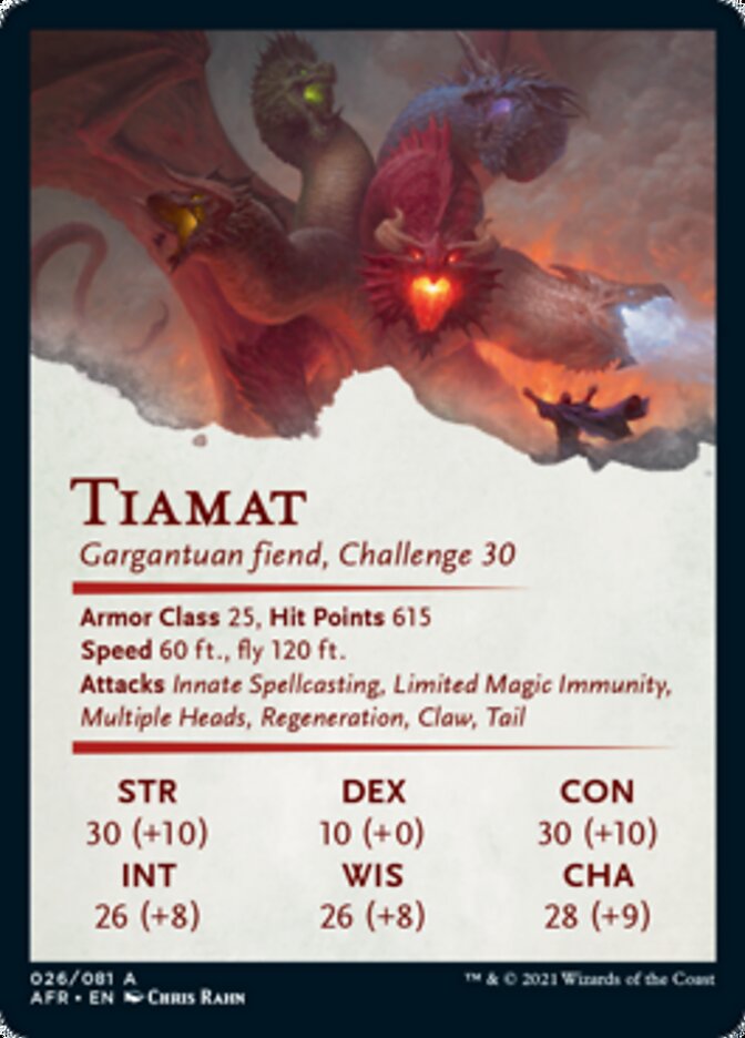 Tiamat Art Card [Dungeons & Dragons: Adventures in the Forgotten Realms Art Series] - Magic: The Gathering - Card Brawlers | Quebec | Canada |