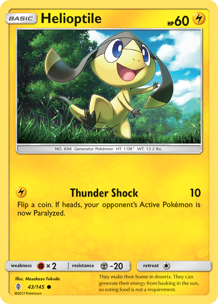 Helioptile (43/145) [Sun & Moon: Guardians Rising] - Pokémon - Card Brawlers | Quebec | Canada |