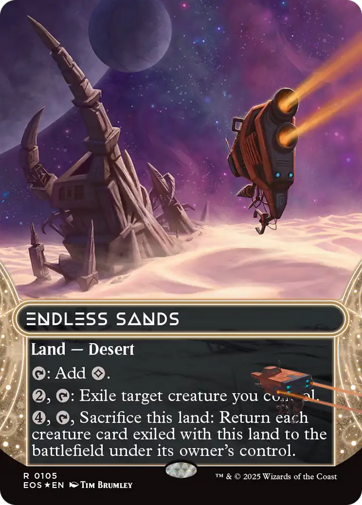 Endless Sands (0105) (Borderless) (Galaxy Foil) [Edge of Eternities: Stellar Sights] - Magic: The Gathering - Card Brawlers | Quebec | Canada |