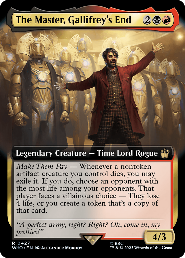 The Master, Gallifrey's End (Extended Art) [Doctor Who] - Magic: The Gathering - Card Brawlers | Quebec | Canada |