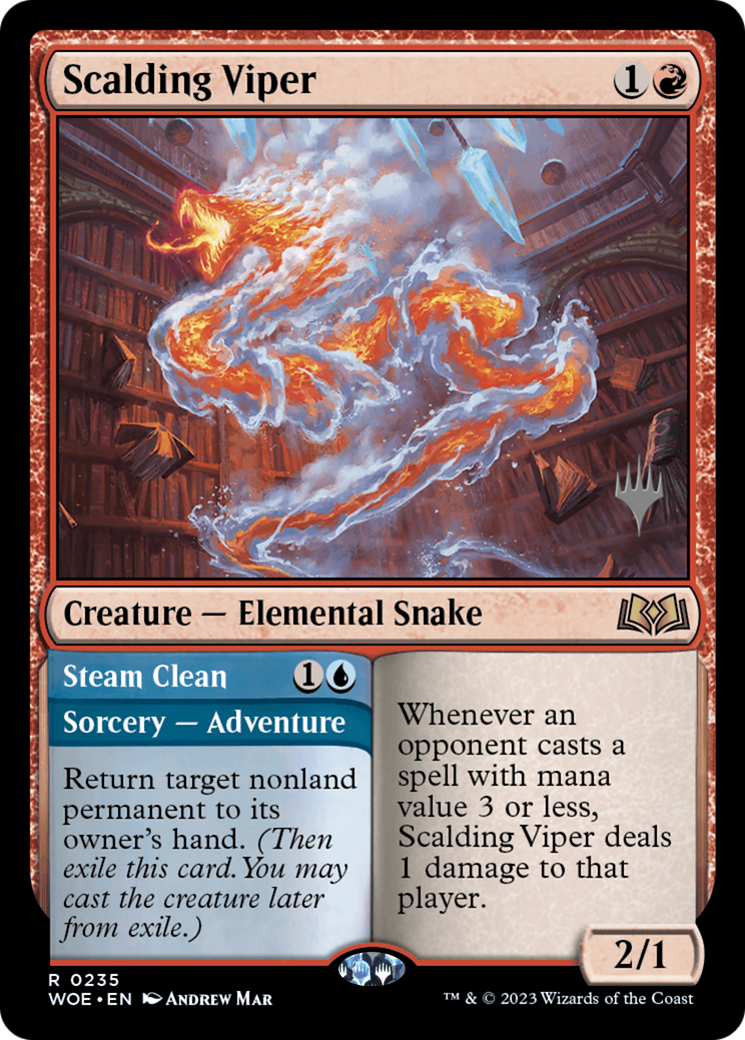 Scalding Viper // Steam Clean (Promo Pack) [Wilds of Eldraine Promos] - Magic: The Gathering - Card Brawlers | Quebec | Canada |