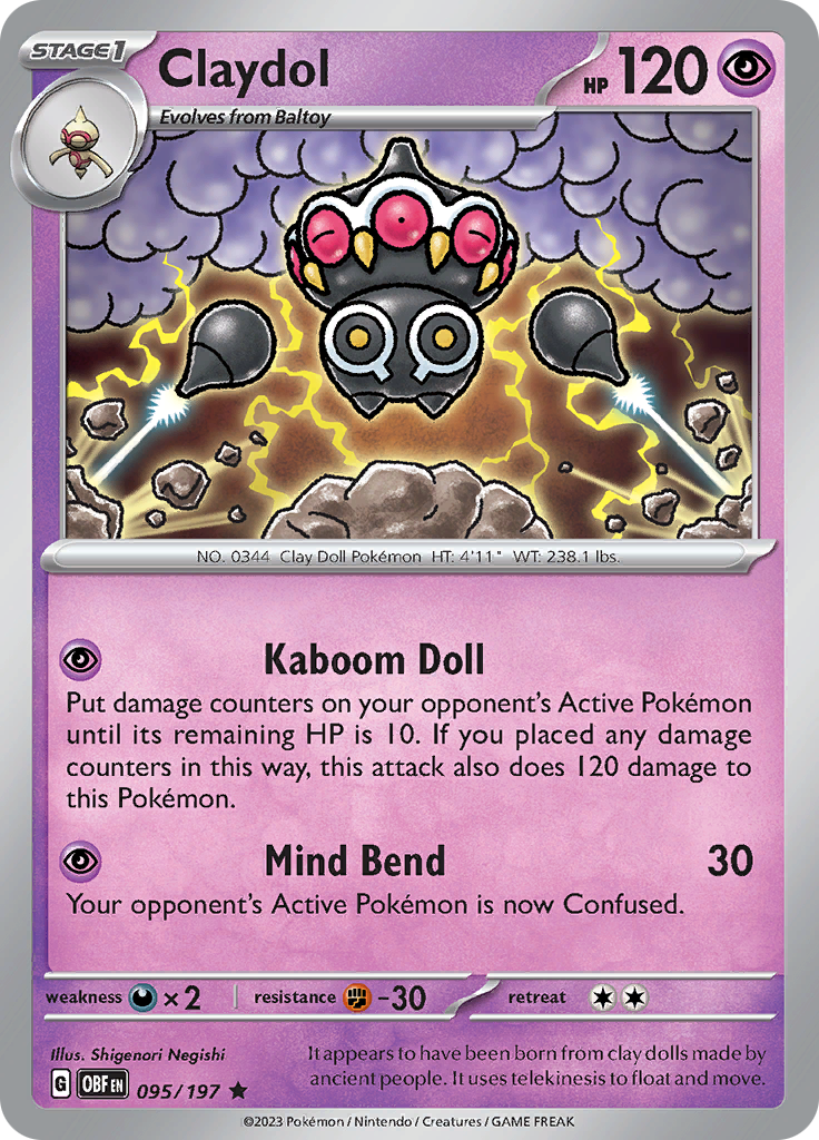 Claydol (095/197) [Scarlet & Violet: Obsidian Flames] - Pokémon - Card Brawlers | Quebec | Canada |