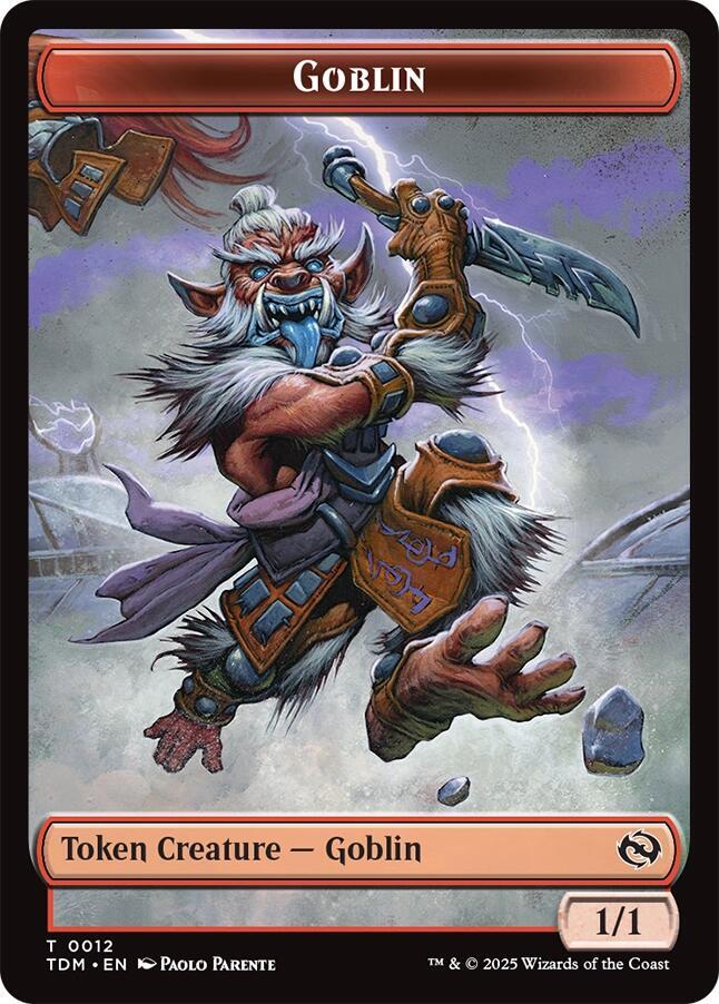 Dog // Goblin Double-Sided Token [Tarkir: Dragonstorm Commander Tokens] - Magic: The Gathering - Card Brawlers | Quebec | Canada |