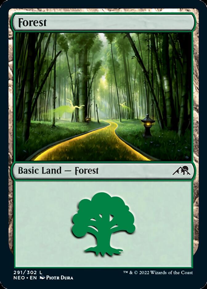 Forest (291) [Kamigawa: Neon Dynasty] - Magic: The Gathering - Card Brawlers | Quebec | Canada |