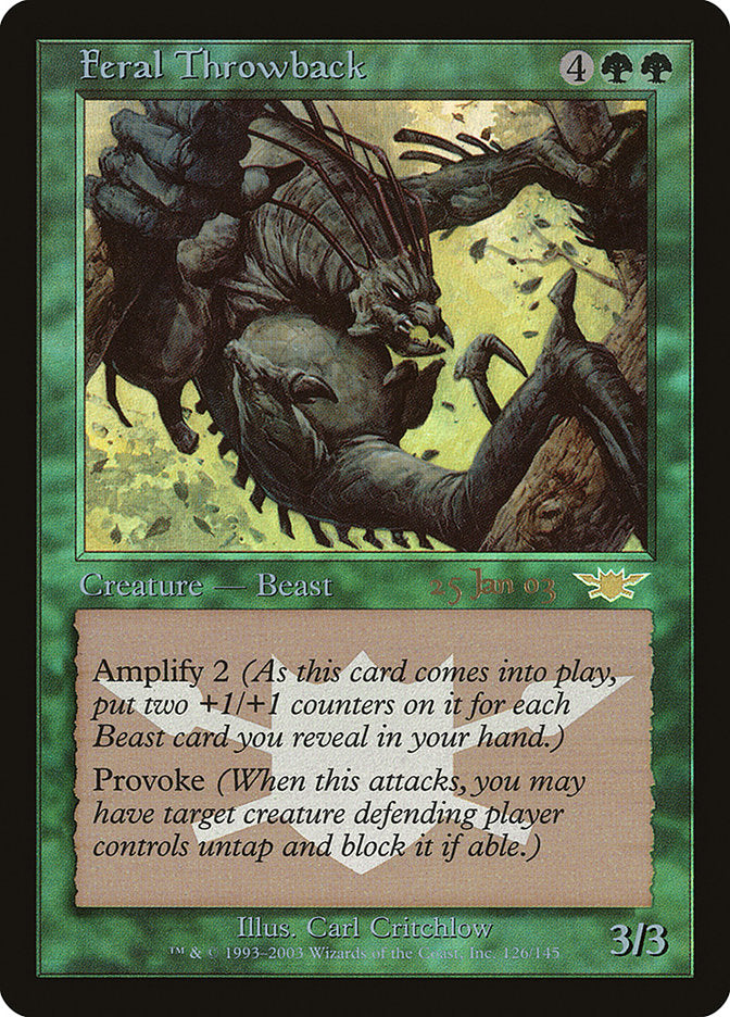 Feral Throwback [Legions Promos] - Magic: The Gathering - Card Brawlers | Quebec | Canada |