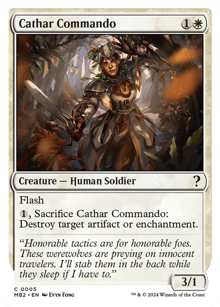 Cathar Commando (White Border) [Mystery Booster 2] - Magic: The Gathering - Card Brawlers | Quebec | Canada |