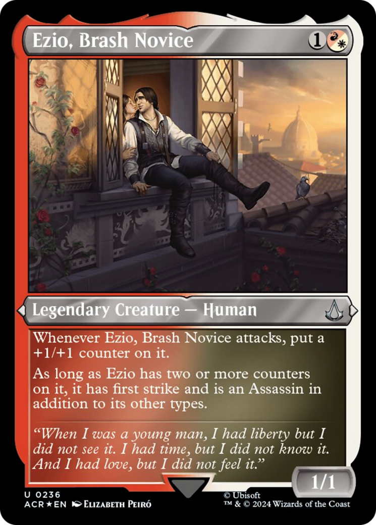 Ezio, Brash Novice (Foil Etched) [Assassin's Creed] - Magic: The Gathering - Card Brawlers | Quebec | Canada |
