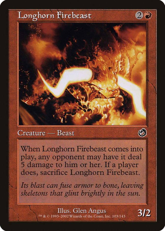 Longhorn Firebeast [Torment] - Magic: The Gathering - Card Brawlers | Quebec | Canada |