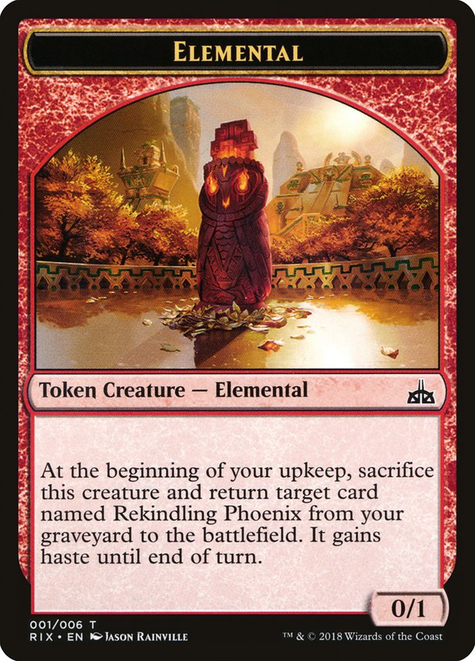 Elemental Token (001/006) [Rivals of Ixalan Tokens] - Magic: The Gathering - Card Brawlers | Quebec | Canada |