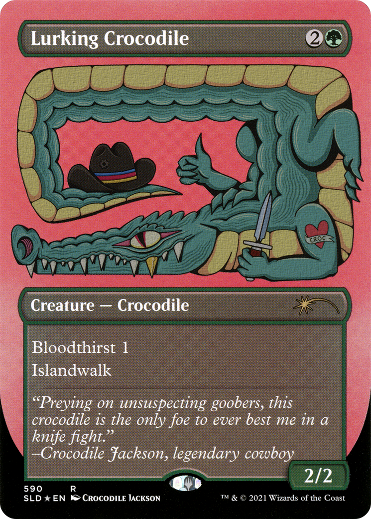 Lurking Crocodile (Foil Etched) [Secret Lair Drop Promos] - Magic: The Gathering - Card Brawlers | Quebec | Canada |
