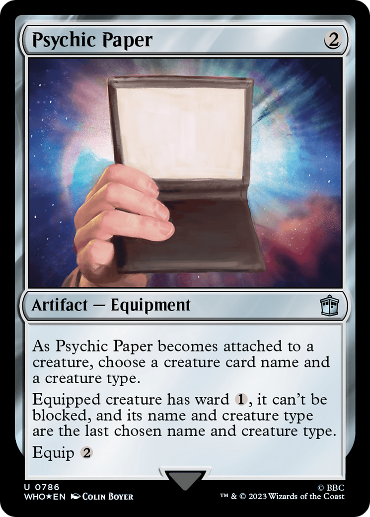 Psychic Paper (Surge Foil) [Doctor Who] - Magic: The Gathering - Card Brawlers | Quebec | Canada |