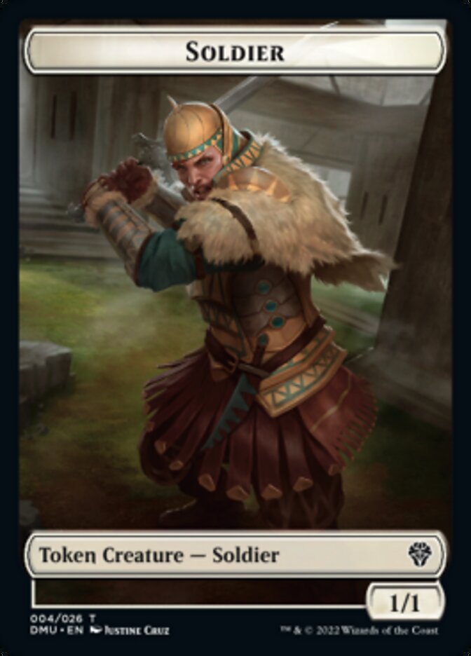 Soldier // Dragon Double-Sided Token [Dominaria United Tokens] - Magic: The Gathering - Card Brawlers | Quebec | Canada |