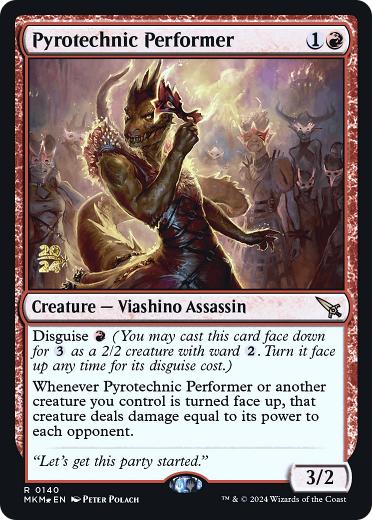 Pyrotechnic Performer [Murders at Karlov Manor Prerelease Promos] - Magic: The Gathering - Card Brawlers | Quebec | Canada |