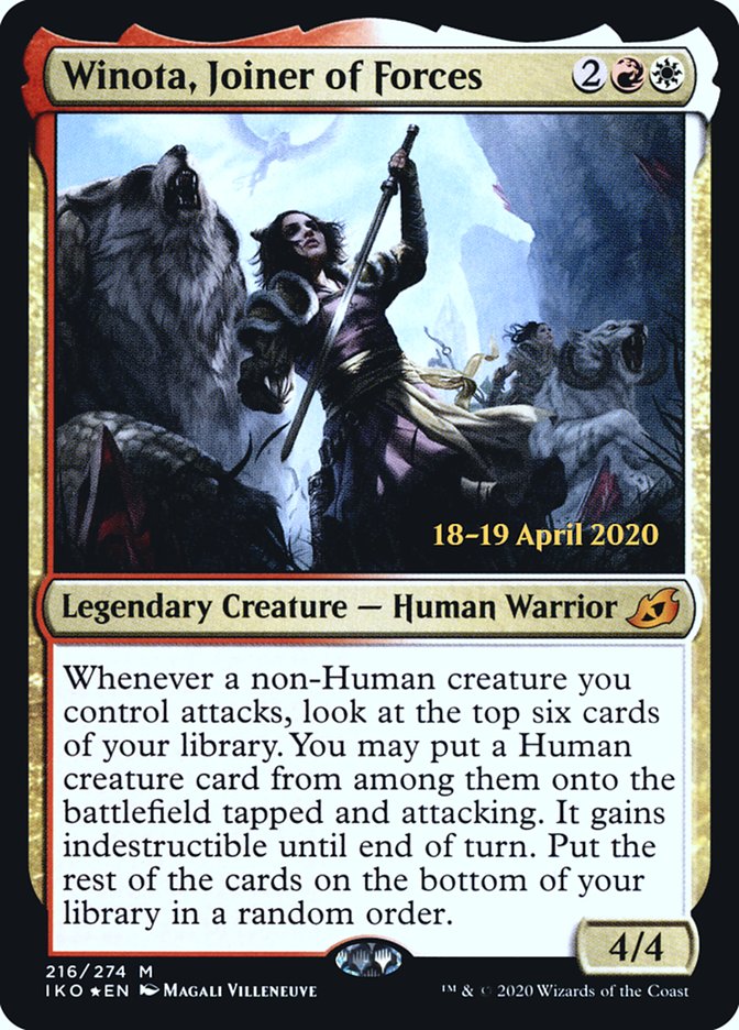 Winota, Joiner of Forces [Ikoria: Lair of Behemoths Prerelease Promos] - Magic: The Gathering - Card Brawlers | Quebec | Canada |