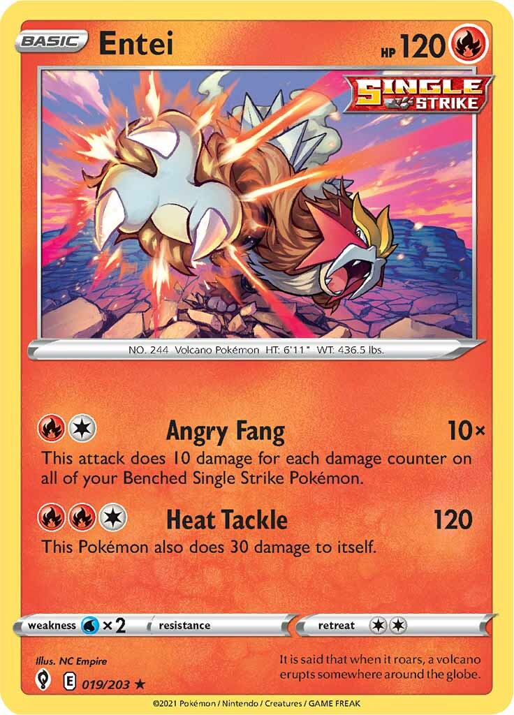 Entei (019/203) [Sword & Shield: Evolving Skies] - Pokémon - Card Brawlers | Quebec | Canada |