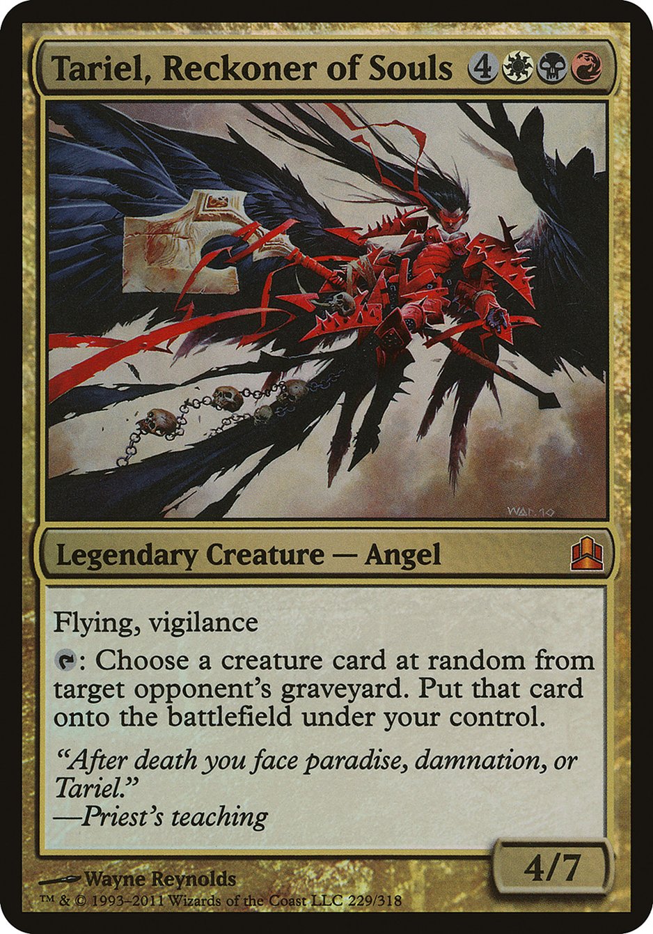 Tariel, Reckoner of Souls (Oversized) [Commander 2011 Oversized] - Magic: The Gathering - Card Brawlers | Quebec | Canada |