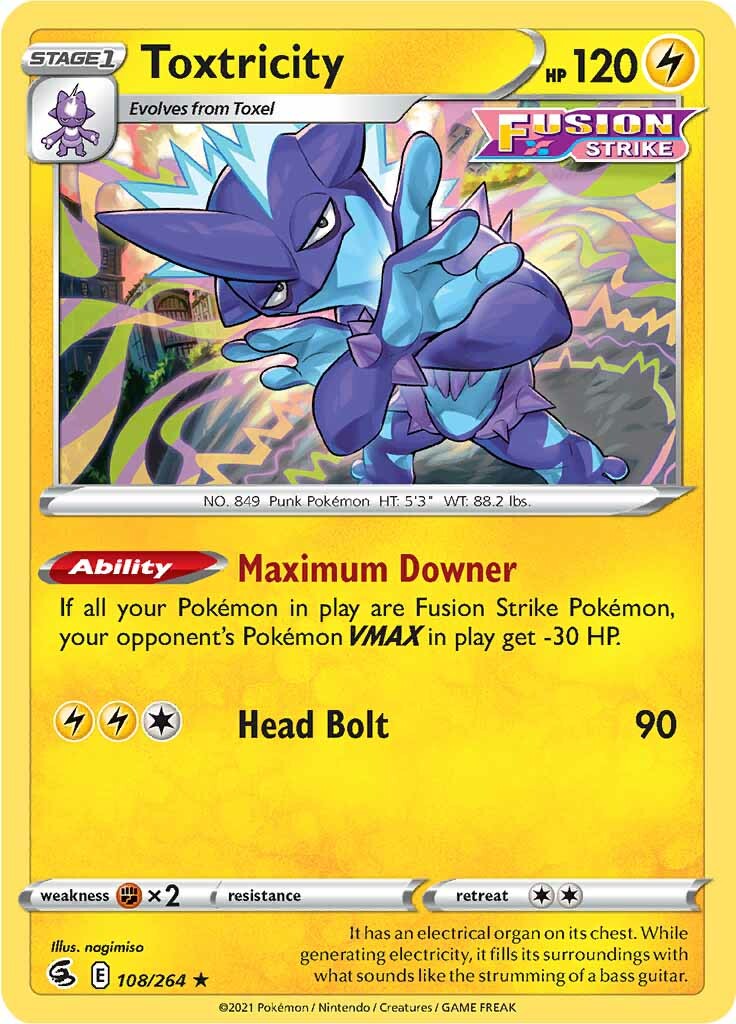 Toxtricity (108/264) [Sword & Shield: Fusion Strike] - Pokémon - Card Brawlers | Quebec | Canada |