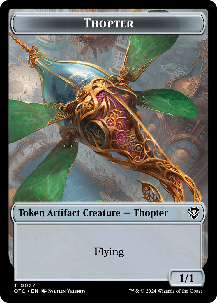 Thopter // Manifest Double-Sided Token [Outlaws of Thunder Junction Commander Tokens] - Magic: The Gathering - Card Brawlers | Quebec | Canada |