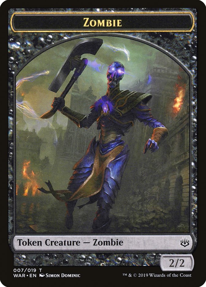 Zombie Token [War of the Spark Tokens] - Magic: The Gathering - Card Brawlers | Quebec | Canada |