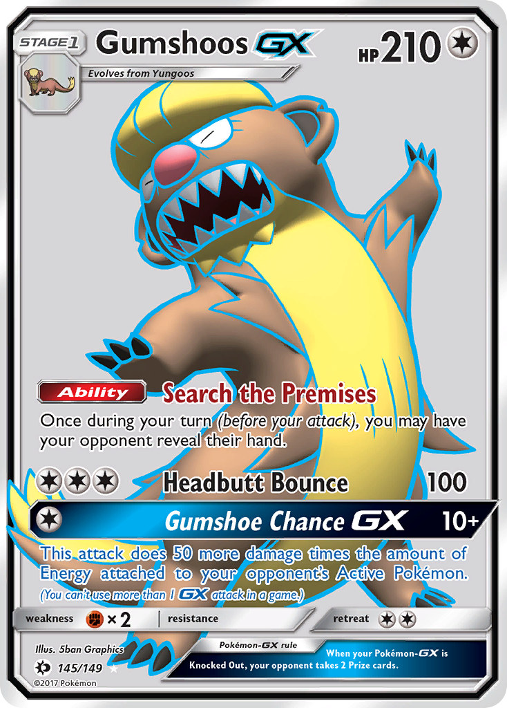 Gumshoos GX (145/149) [Sun & Moon: Base Set] - Pokémon - Card Brawlers | Quebec | Canada |