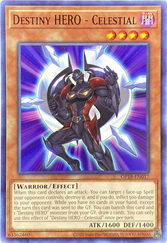 Destiny HERO - Celestial [OP18-EN017] Common - Yu-Gi-Oh! - Card Brawlers | Quebec | Canada |