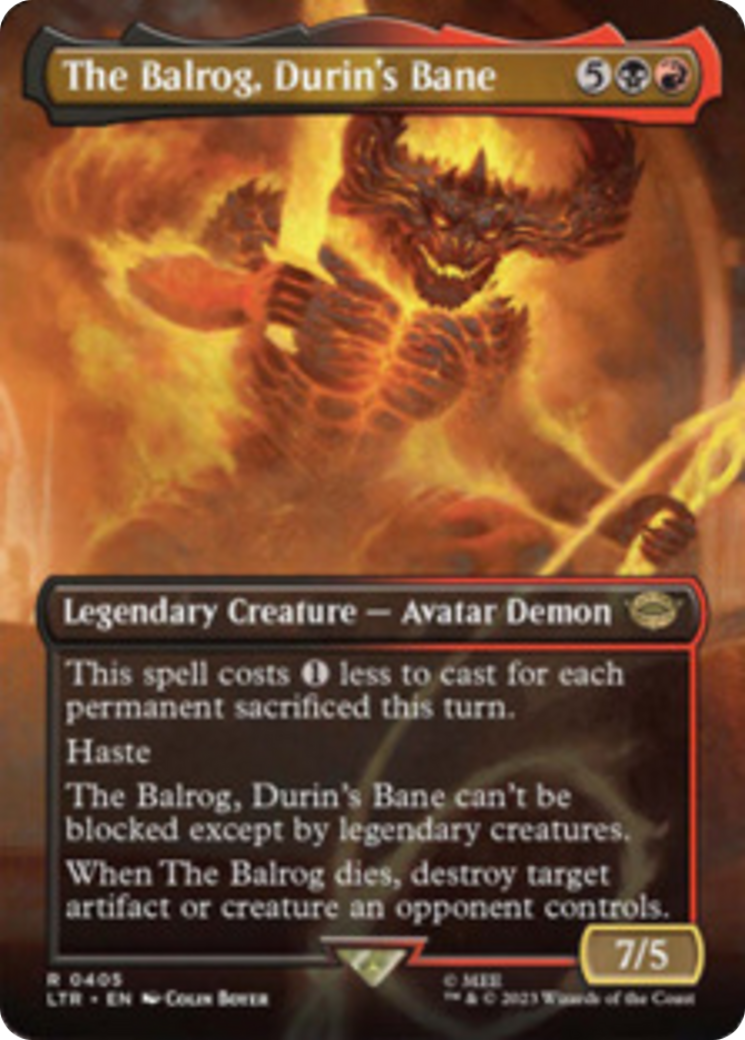 The Balrog, Durin's Bane (Borderless Alternate Art) [The Lord of the Rings: Tales of Middle-Earth] - Magic: The Gathering - Card Brawlers | Quebec | Canada |