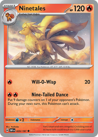 Ninetales (029/197) [Écarlate et Violet : Flammes d'Obsidienne] 