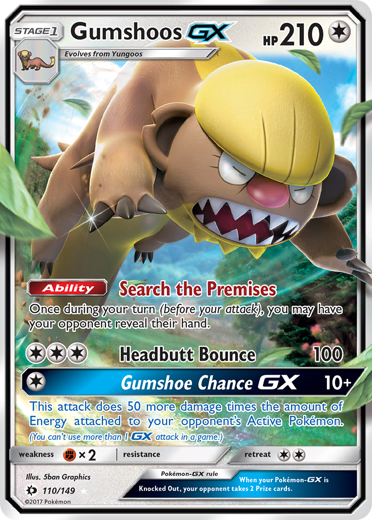 Gumshoos GX (110/149) [Sun & Moon: Base Set] - Pokémon - Card Brawlers | Quebec | Canada |