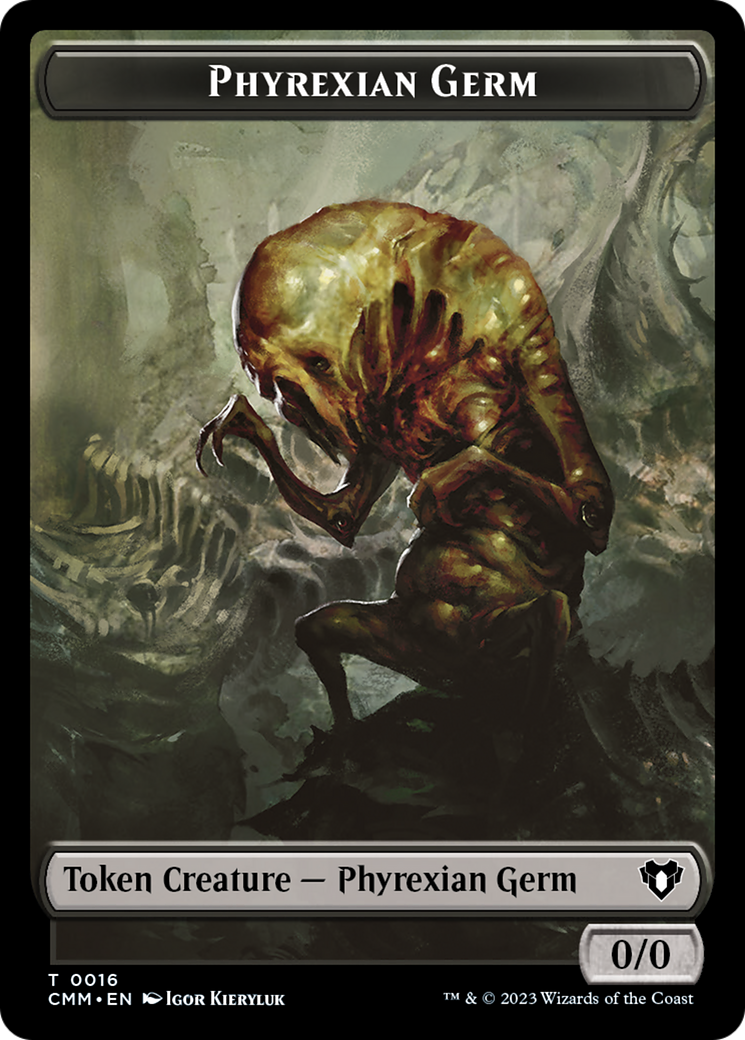 Manifest // Phyrexian Germ Double-Sided Token [Commander Masters Tokens] - Magic: The Gathering - Card Brawlers | Quebec | Canada |