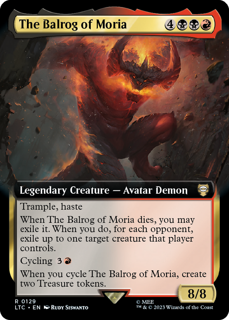 The Balrog of Moria (Extended Art) [The Lord of the Rings: Tales of Middle-Earth Commander] - Magic: The Gathering - Card Brawlers | Quebec | Canada |