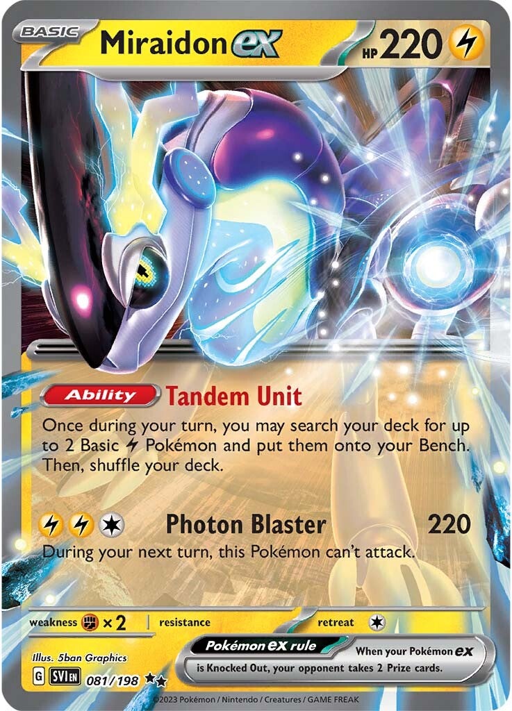 Miraidon ex (081/198) [Scarlet & Violet: Base Set] - Pokémon - Card Brawlers | Quebec | Canada |